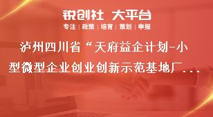 瀘州四川省“天府益企計(jì)劃-小型微型企業(yè)創(chuàng)業(yè)創(chuàng)新示范基地廠(chǎng)房租金減免補(bǔ)助項(xiàng)目”申報(bào)重點(diǎn)審核事項(xiàng)獎(jiǎng)補(bǔ)政策