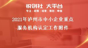 2021年瀘州市中小企業(yè)重點服務機構認定工作附件獎補政策