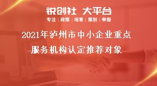 2021年瀘州市中小企業(yè)重點(diǎn)服務(wù)機(jī)構(gòu)認(rèn)定推薦對象獎補(bǔ)政策