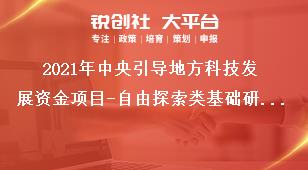 2021年中央引導(dǎo)地方科技發(fā)展資金項(xiàng)目-自由探索類基礎(chǔ)研究申報(bào)范圍及條件獎(jiǎng)補(bǔ)政策