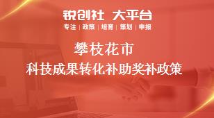攀枝花市科技成果轉(zhuǎn)化補助相關(guān)配套獎補政策