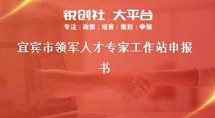宜賓市領(lǐng)軍人才專家工作站申報書獎補政策